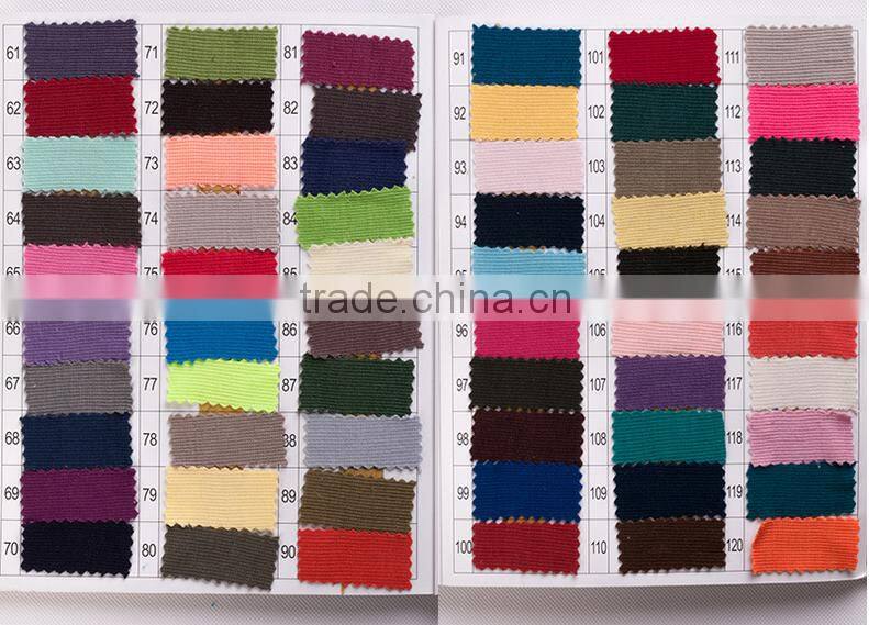 wholesale cotton knitted fabrics rib cuff dress fabric polyester stretch 2 * 2 round-rib fabric