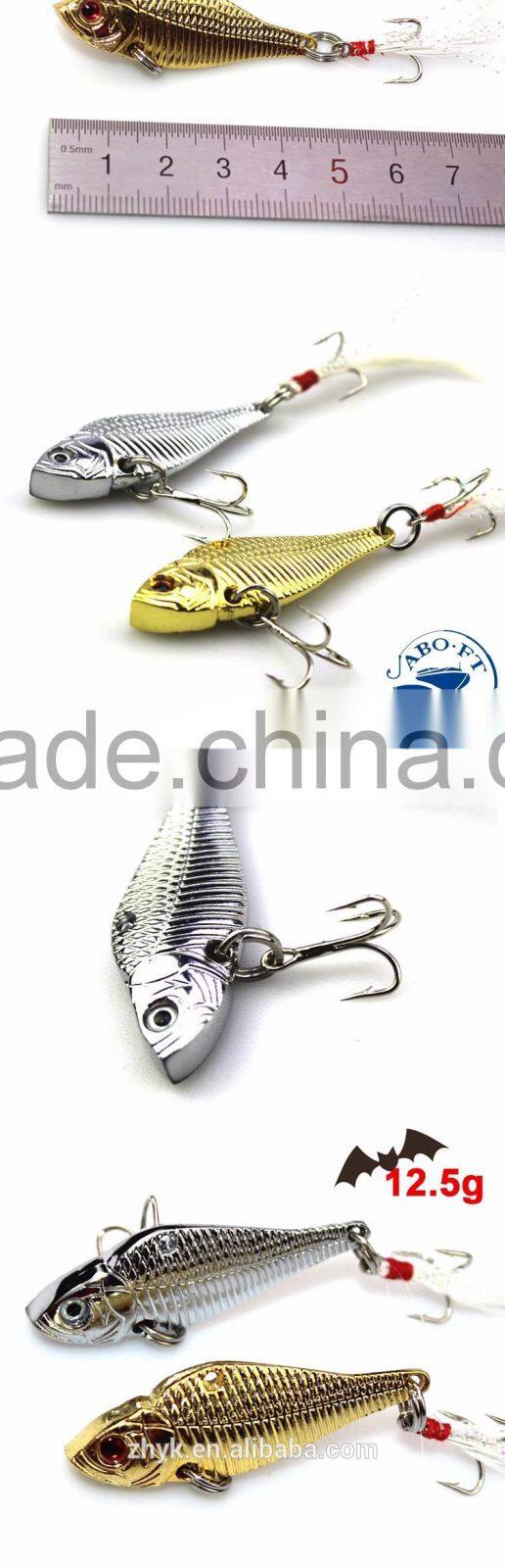 2016 wholesale fast sink 5cm 12.5g golden silver VIB flash fishing bait