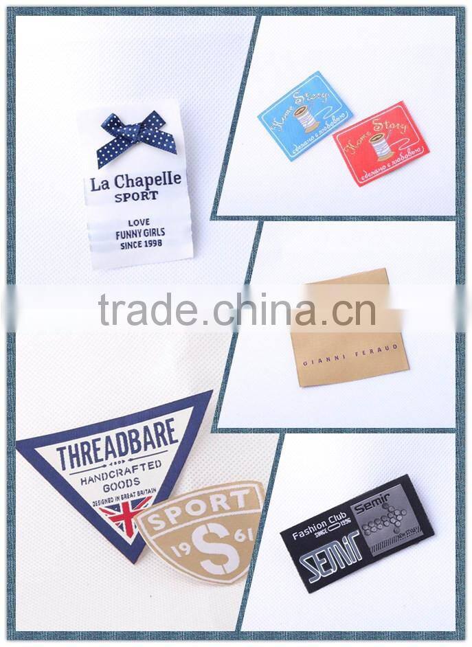 Hot sale custom 2016 leather label for jeans