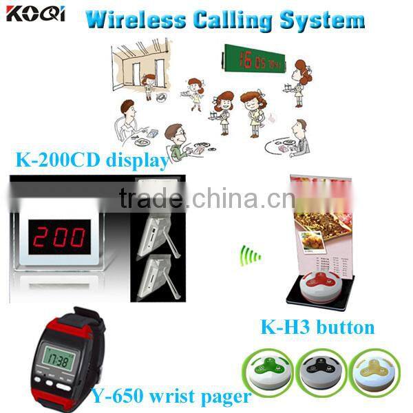 wireless queue management system for restaurant in 433mhz with menu holder hot sales