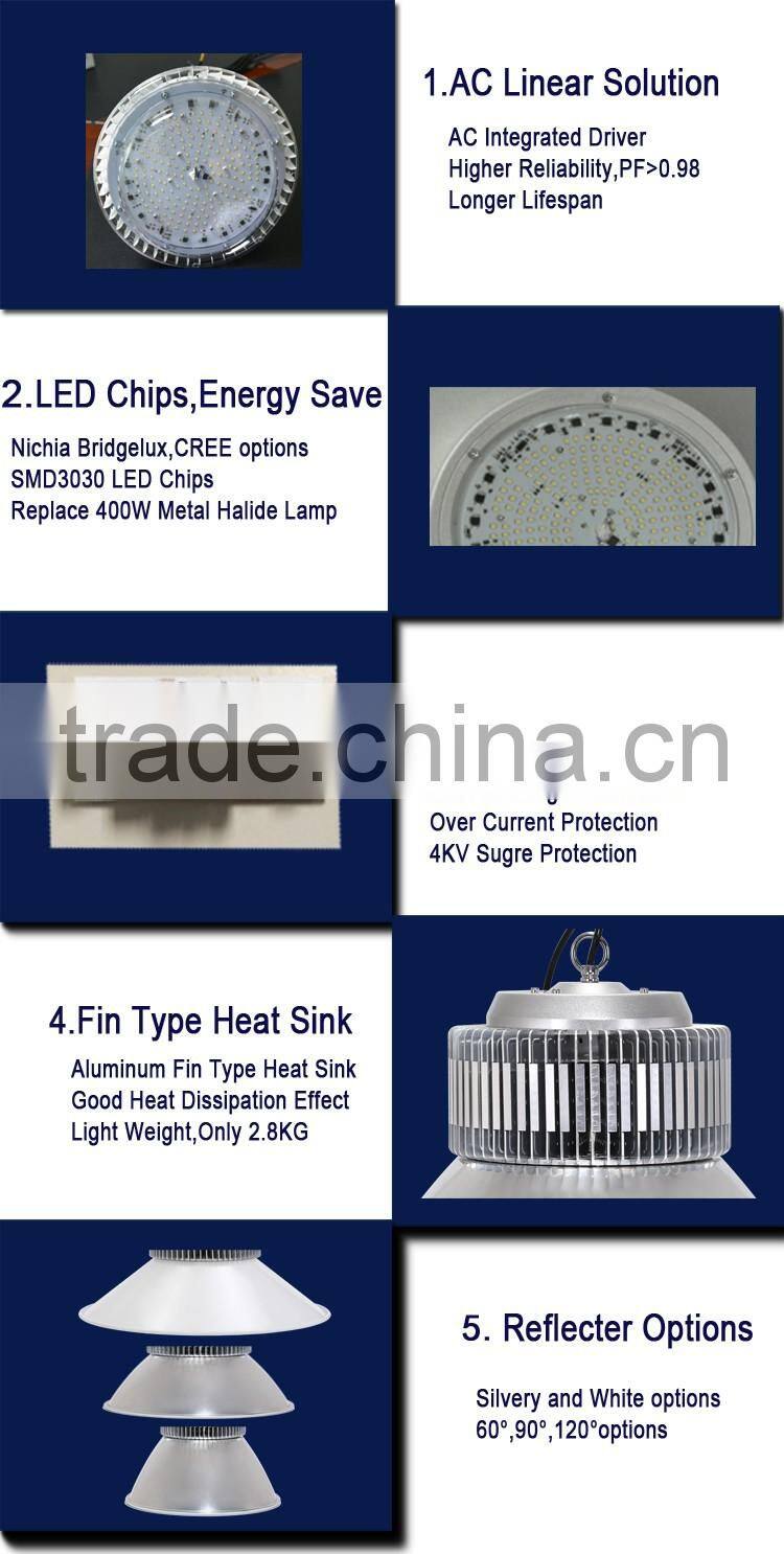 220VAC operate directly driverless AC linear led high bay light 200w