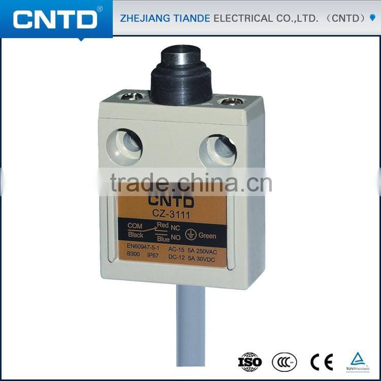CNTD CE TUV Approvel 3Meter Momentary IP67 4 Wire Sealed Pin Plunger Limit Switch CZ-3111