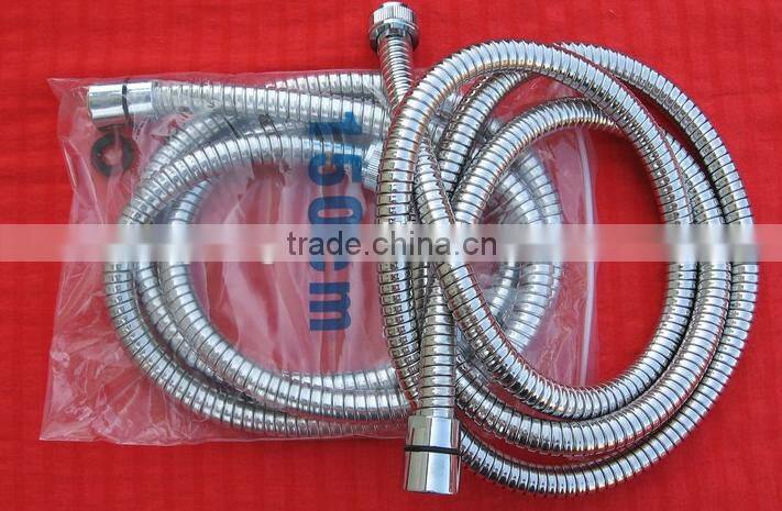 New design stainless steel flexible spring shower hose/flexible extension shower hose/High quality spring steel shower hose