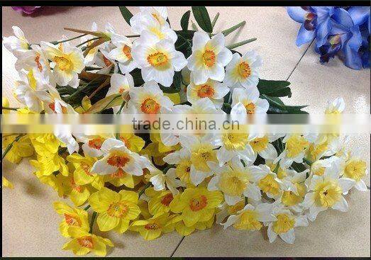 artificial silk single chrysanthemum flowers with leaves