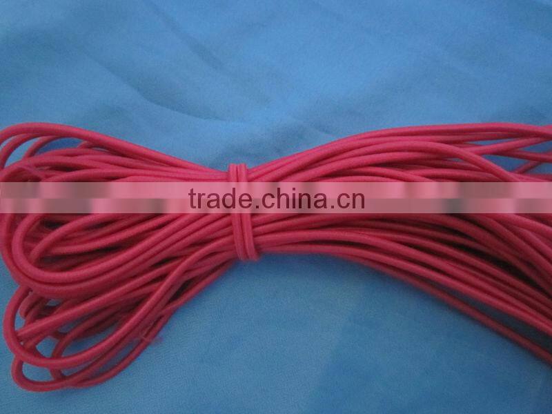 Polyester with rubber round cord for packs various colors are available