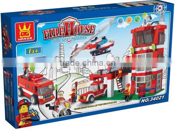 fireman sam toys fire fighter small blocks toy set
