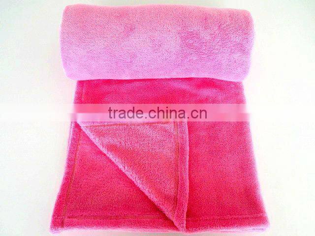 100%Polyester Wholesale and Cheap Plain Coral Fleece Blanket
