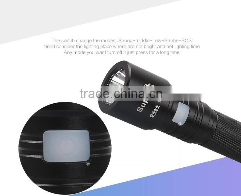 Supfire Hot sale High Quality LED Flashlight With USB Charger