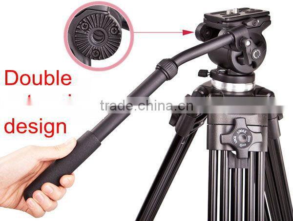 Professional Video Tripod heavy duty with fluid pan head for camera film photography WT717