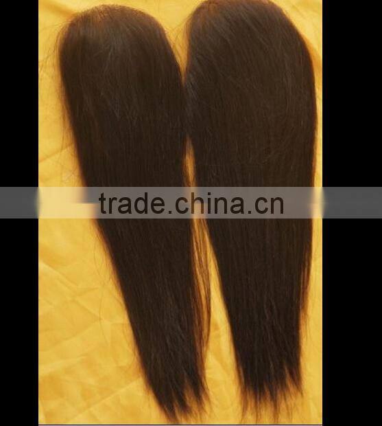 Alibaba express brazilian human hair cheap 3 part silk base bangs lace front closure