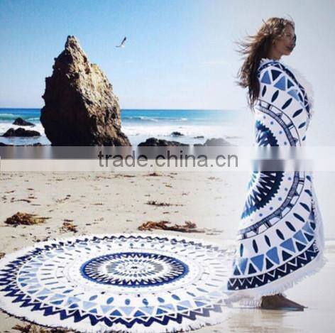 1500mm diameter turkish beach towel tassel in stock