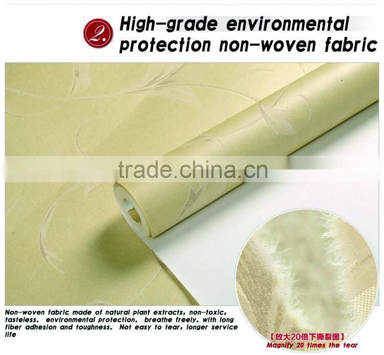 non woven economic room decoration wallpaper
