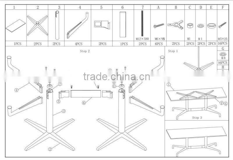 Emes table legs, alumnium table leg, adjustable height table legs CT-609
