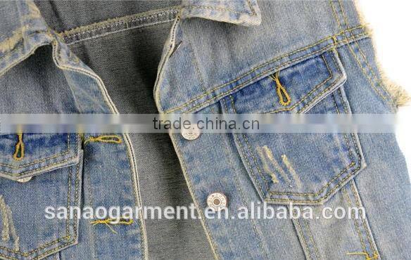 2015 summer Korean stytle women's washed denim shirt