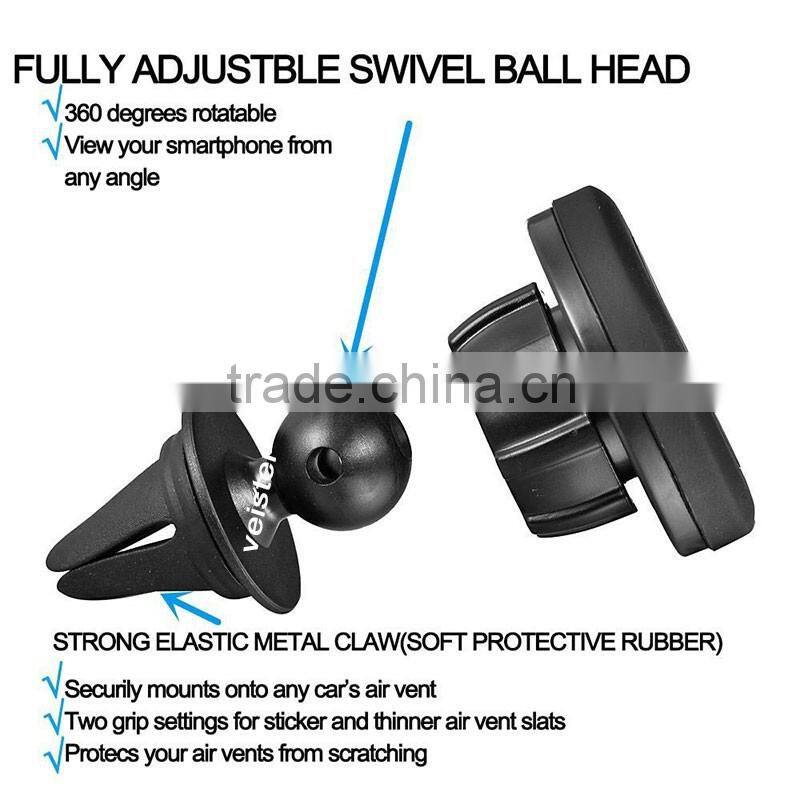 Veister Car Mini Air Vent Outlet Mount Magnetic Phone Mobile Phone Holder Universal Magnet Holder for Sony for iPhone 6S Plus