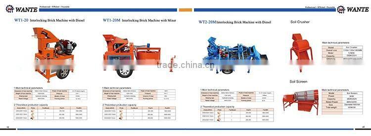 WANTE BRAND WT1-20M Moving interlock block machine for Cation Fair upsell