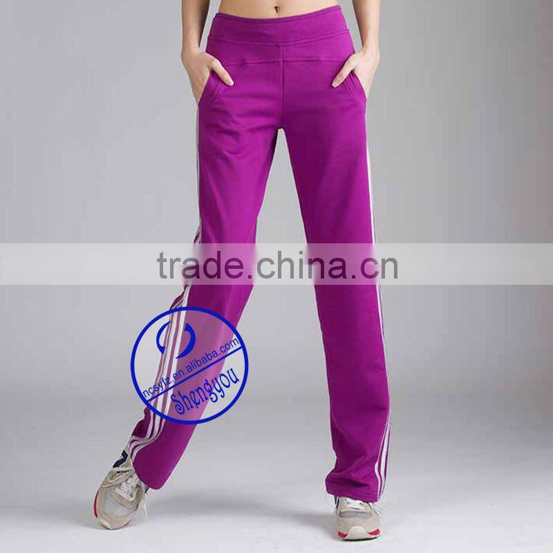 Wholesale custom quality cotton plain women jogger sweatpants