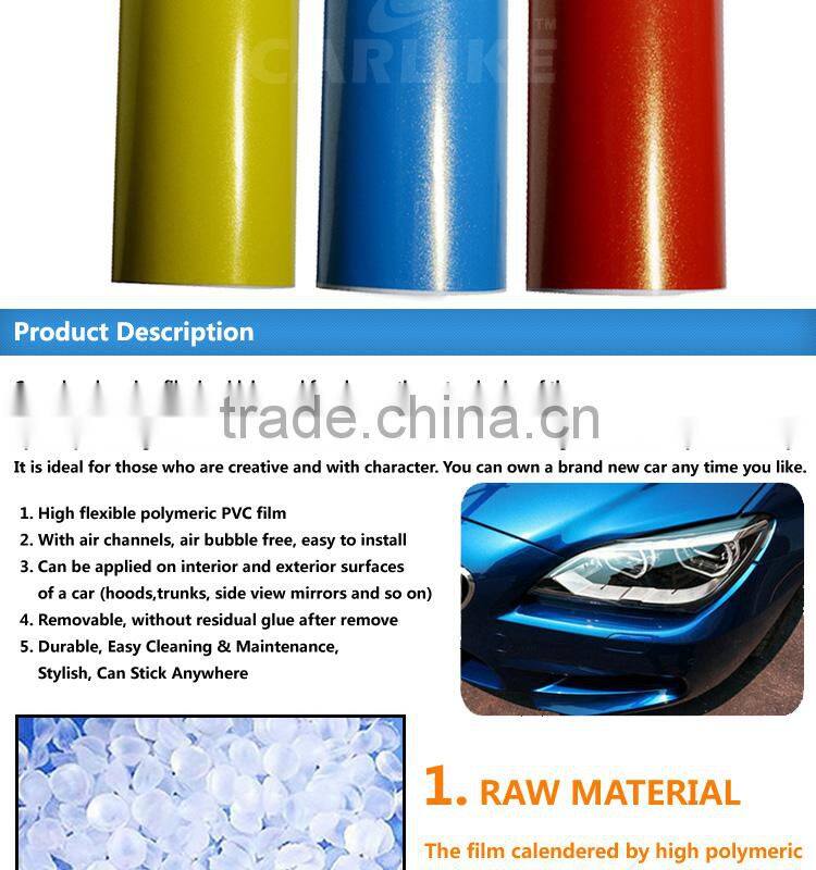 Factory Price Yellow Colored Glitter Sanding Vinyl Car Wrap Sticker