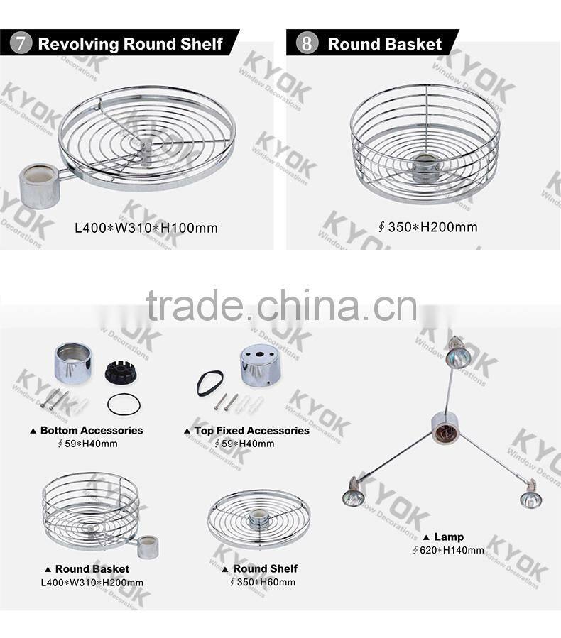 KYOK Pole System Round Goblet Rack , kitchen pull-out basket ,kitchen basket