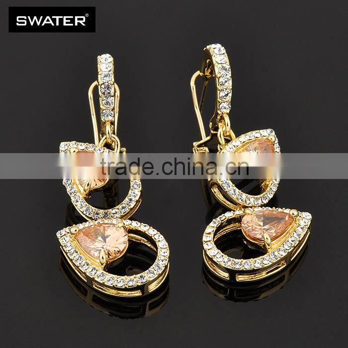 Latest Products 2016 Orange Gemstone Gold Jewelry Half Set