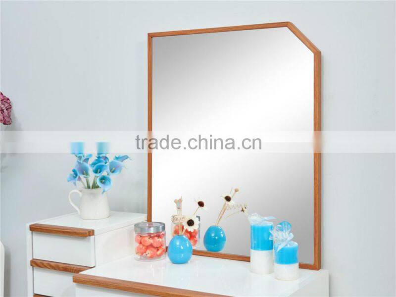 Modern high glossy white dresser with mirror in bedroom furniture set