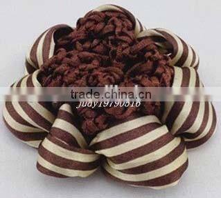 striple satin fabric crochet hair snood bun cover hairnet snood cover