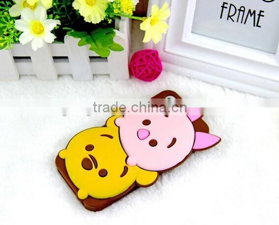 Hot sale new design cartoon silicone case for mobile positive for iphone