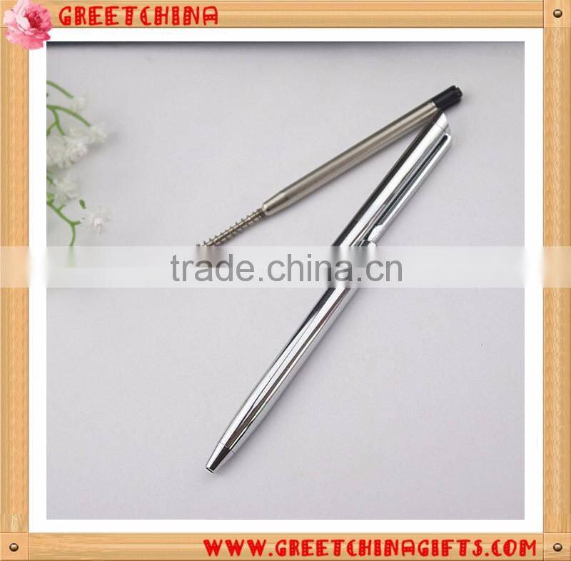 Top Grade Business Custom Hotel Copper Pen Holder Chromium Plated Advertising Pen