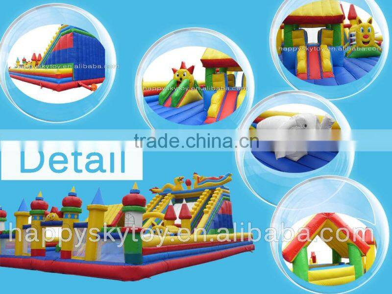 Hot sale 0.55mm PVC kids inflatable playground, air amusement park for sale AU, US wholsaler like it