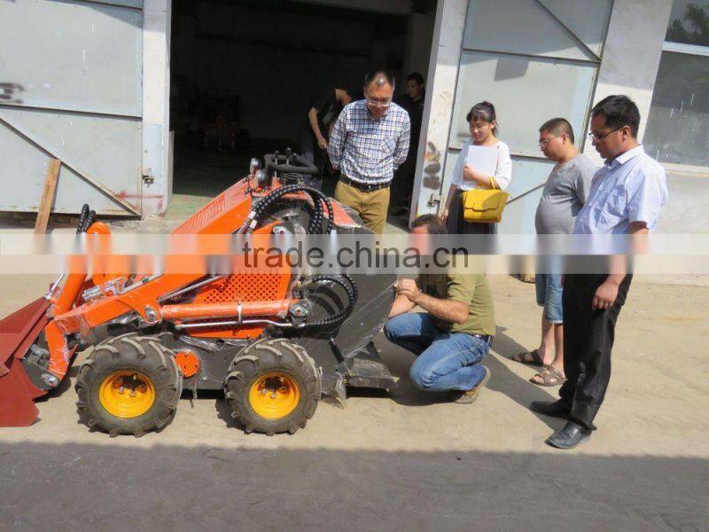 Mini Skid Steer Loader with Trencher Attachment/Angle Broom Attachment