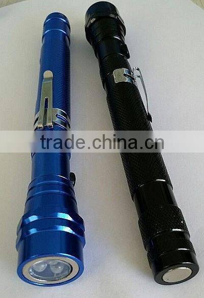 Aluminum Alloy antenna led flashlight with a pocket clip