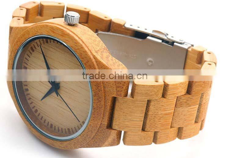 5 years natural bamboo made luxury bamboo wrist watch analog quartz
