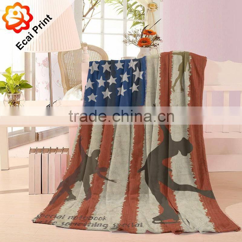 luxury latest design modern heat transfer sublimated fleece blanket