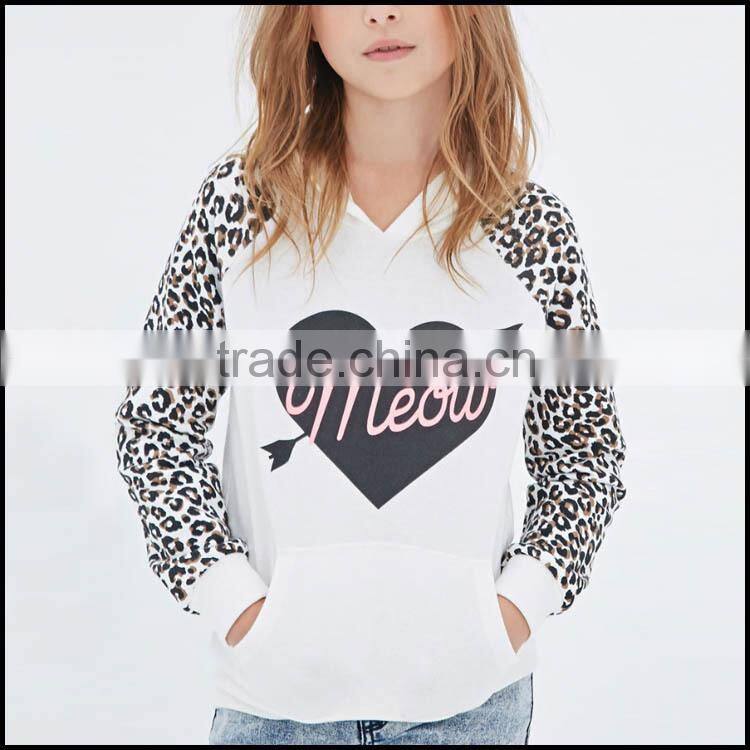 Top quality kids cotton printing pullover design you own hoodie with low price
