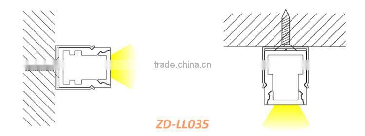 Recessed Alu LED Aluminium Extrusion Linear 10MM Aluminium LED Profile