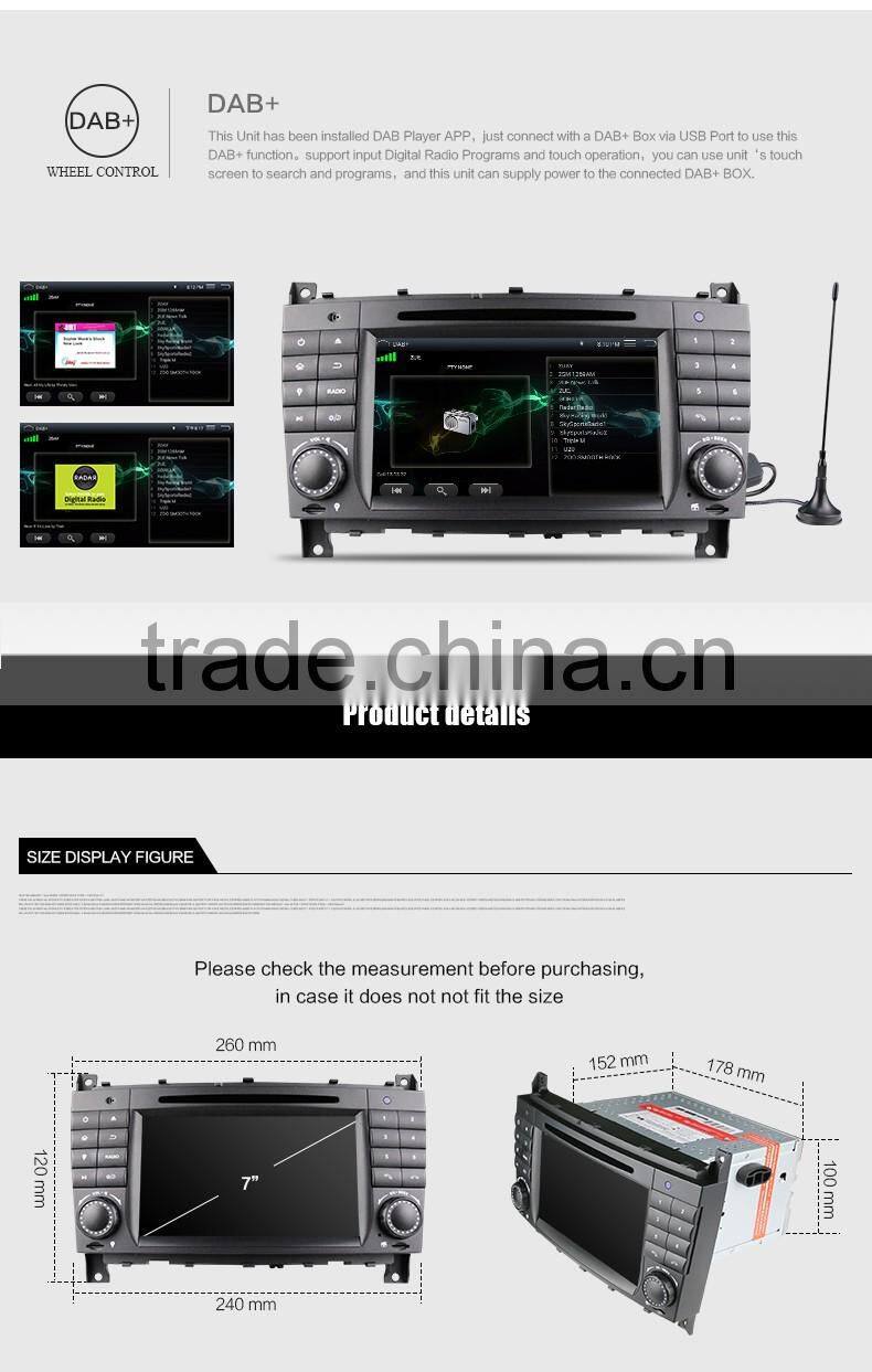 7 inch double din car DVD player with GPS MP3/MP4 player mutimedia FM