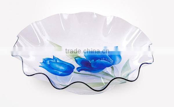 BPA free food safe acrylic fruit plate dry fruit plate