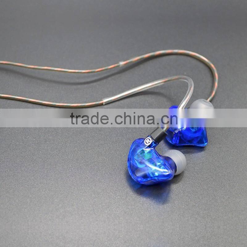 New products dual driver earphone balanced armature earbuds free sample headphones for mobile phone/mp3 players