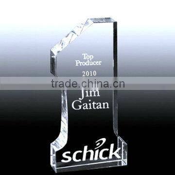 Fashion Design Crystal Award Plaques with Black Base for Corporate Souvenirs