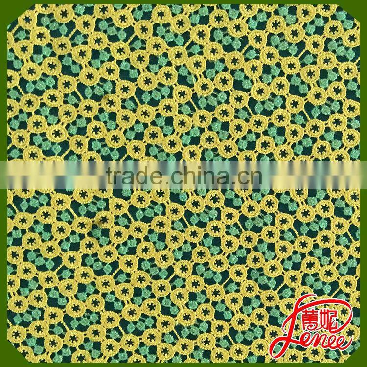 Popular Young Girl Dress Choice Chemical Embroidery Fabric