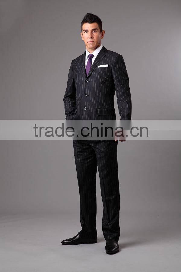 The Classic Black Pinstripe Pants