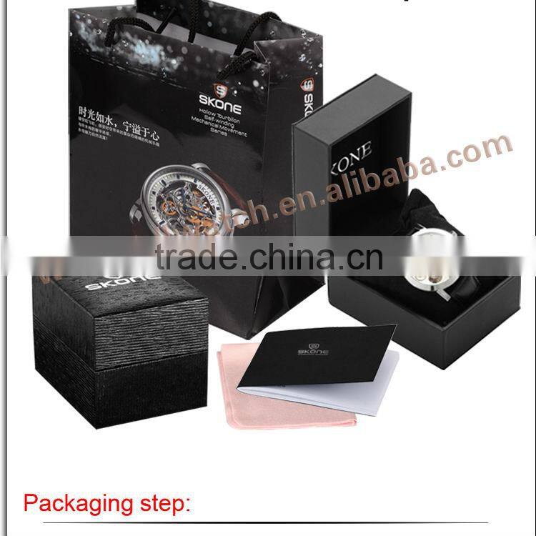 Chinese wholesale skone leather watch men waterproof