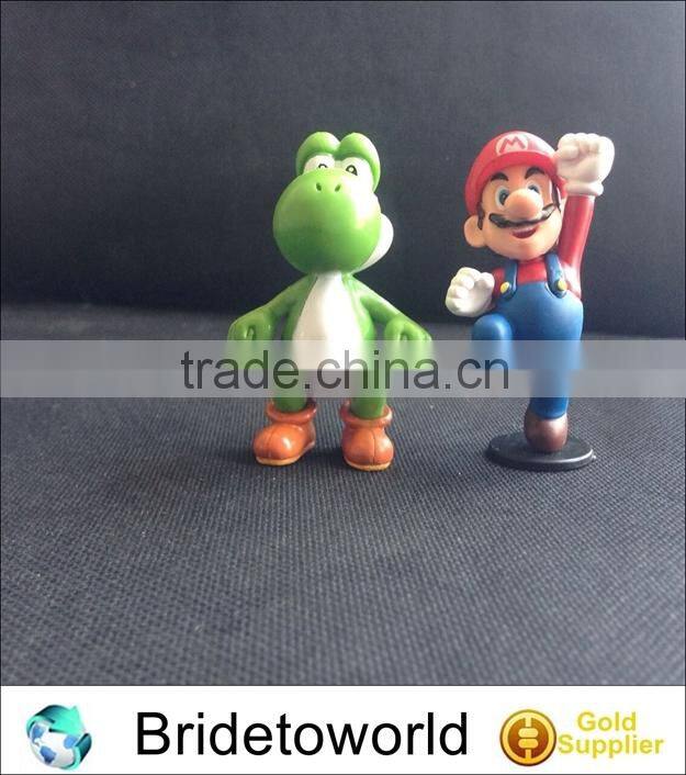 3d plastic super mario cartoon figure toys 12pcs/set