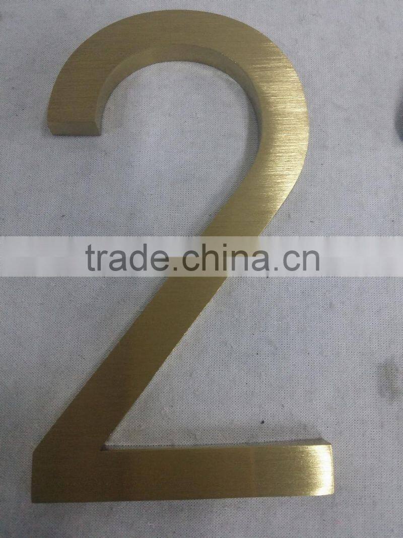 High quality brass coating house number