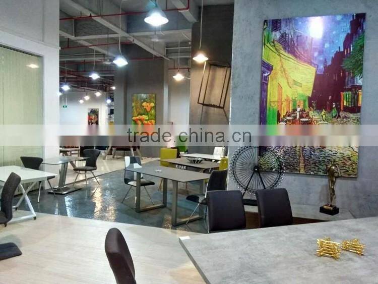 2016 Popular marble top stainless steel frame dining table