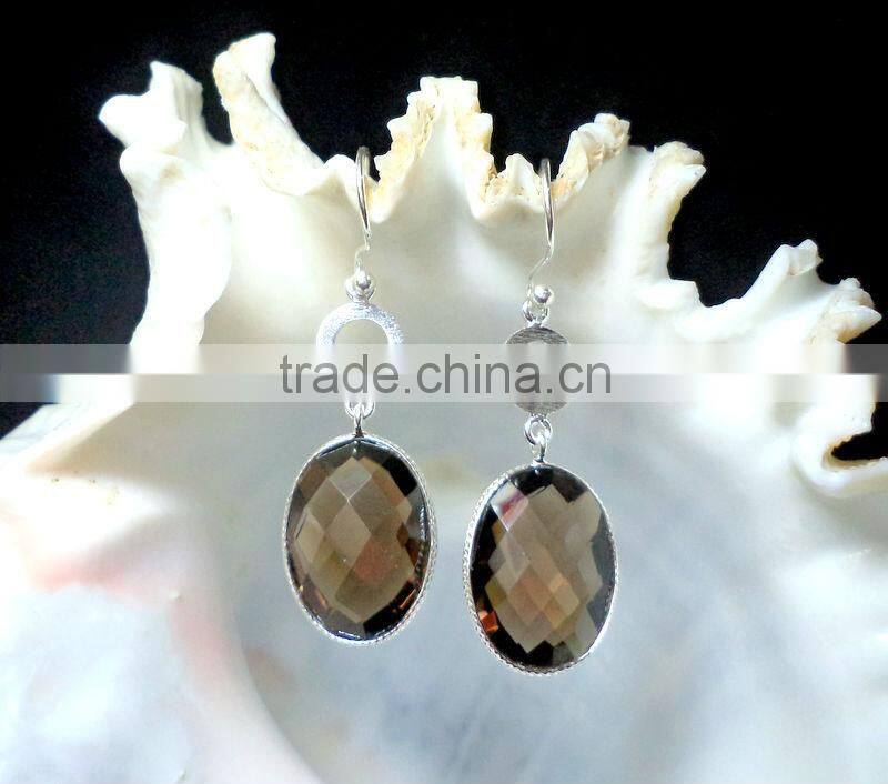 Rainbow Moonstone Round & Marquise Cabochon Earrings, 925 Solid Sterling Silver Earrings, Designer Gemstone Dangle Earrings