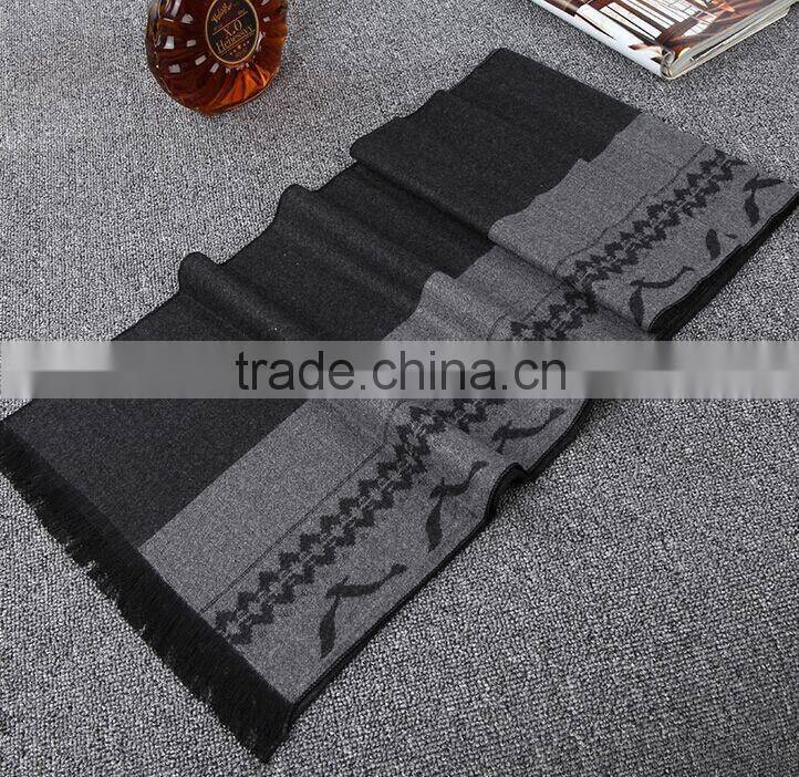 Men Winter Warm Wool Soft Scarf Long Tassel Wrap Pashmina Mens Shawl