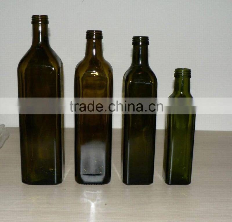 Food Grade Dark Green Dorica Olive Oil 500ml Glass Bottle