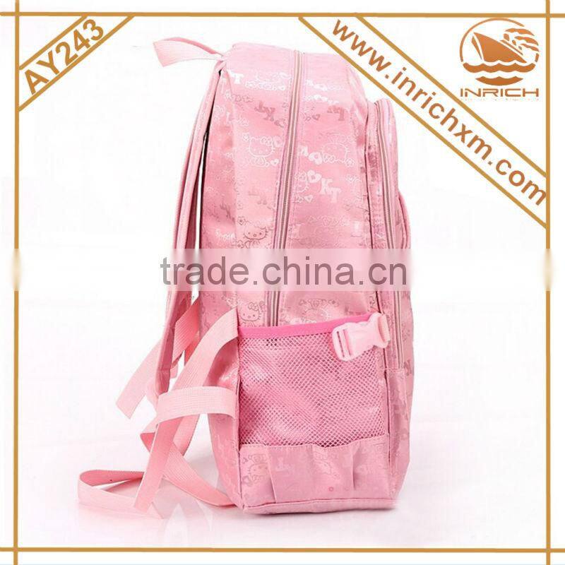 2016 cute hello kitty school backpack, trendy kids girls backpack
