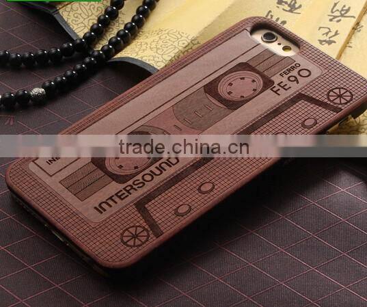New design Unique Engrave Wood Cell Phone Protective Case For Iphone6s/ Plus